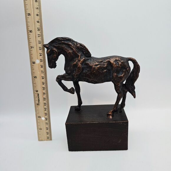 Metal Horse Sculpture Statue Heavy - Picture 9 of 9